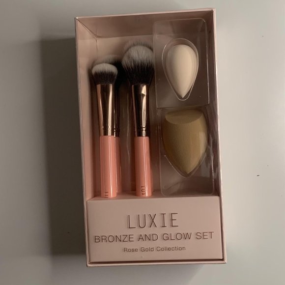 LUXIE BEAUTY BRONZE AND GLOW ROSE GOLD BRUSH SET - Picture 3 of 4